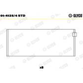 Pleuellager GLYCO - 01-4125/4 STD