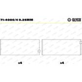 Pleuellager GLYCO - 71-4080/4 0.25mm