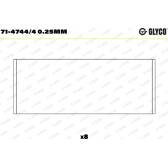 Pleuellager GLYCO - 71-4744/4 0.25mm
