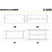 Vevlager GLYCO - H046/6 0.25mm