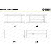 Vevlager GLYCO - H1104/5 0.25mm