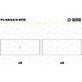 Vevstakslager GLYCO - 71-4033/4 STD