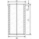 Camisa de cilindro GOETZE ENGINE - 14-023751-00