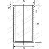 Chemise de cylindre GOETZE ENGINE - 14-040130-00