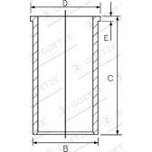 Cylinder Sleeve GOETZE ENGINE - 14-020530-00