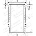 Cylinder Sleeve GOETZE ENGINE - 14-452740-00