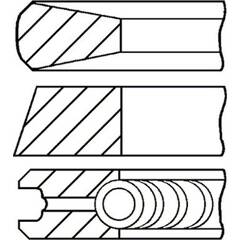 Jeu de segments de pistons GOETZE ENGINE - 08-424008-00