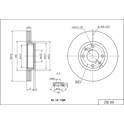Front brake disc HART - 258 010