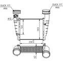Intercooler, inlaatluchtkoeler HART - 605 580