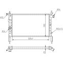 Radiator, engine cooling HART - 600 095