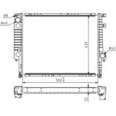 Radiator, engine cooling HART - 600 191