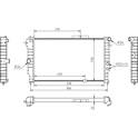 Radiator, engine cooling HART - 600 948
