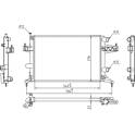Radiator, engine cooling HART - 603 082