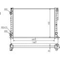 Radiator, engine cooling HART - 605 979