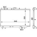 Radiator, engine cooling HART - 606 433