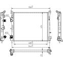 Radiator, engine cooling HART - 607 338