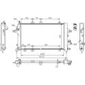 Radiator, engine cooling HART - 614 275