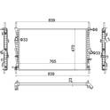 Radiator, engine cooling HART - 620 209