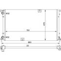 Radiator, engine cooling HART - 620 268