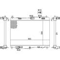 Radiator, engine cooling HART - 620 782