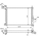Radiator, engine cooling HART - 622 287