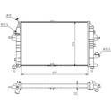 Radiator, engine cooling HART - 637 128
