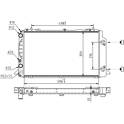 Radiator, engine cooling HART - 637 196