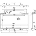 Radiator, engine cooling HART - 644 083