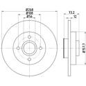 Bremsscheibe (pro Einheit) HELLA PAGID - 8DD 355 114-741