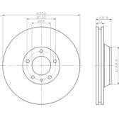 Brake disc (per unit) HELLA PAGID - 8DD 355 121-091