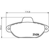 Front brake pad set HELLA PAGID - 8DB 355 019-161