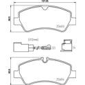Jeu de plaquettes de frein arrière HELLA PAGID - 8DB 355 025-161