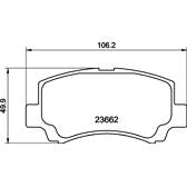 Jeu de plaquettes de frein avant HELLA PAGID - 8DB 355 009-681