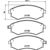 Jeu de plaquettes de frein avant HELLA PAGID - 8DB 355 016-691