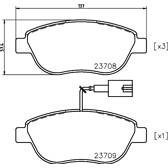 Jeu de plaquettes de frein avant HELLA PAGID - 8DB 355 018-831