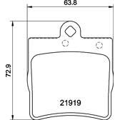 Jogo de pastilhas de freio traseiro HELLA PAGID - 8DB 355 008-461
