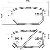 Kit pastiglie freno posteriore HELLA PAGID - 8DB 355 014-991