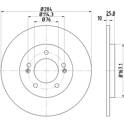 Brake disc set (2) HELLA PAGID - 8DD 355 118-361