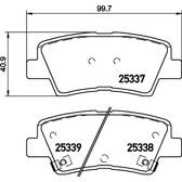 Rear brake pad set HELLA PAGID - 8DB 355 019-981