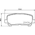 Rear brake pad set HELLA PAGID - 8DB 355 020-601