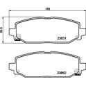 Rear brake pad set HELLA PAGID - 8DB 355 040-021