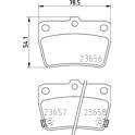 Set remblokken achter HELLA PAGID - 8DB 355 010-521