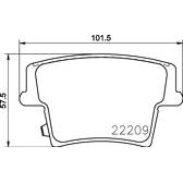 Set remblokken achter HELLA PAGID - 8DB 355 023-101