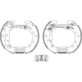 Brake Set- drum brakes HELLA - 8DB 355 004-841