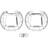 Brake Set- drum brakes HELLA - 8DB 355 004-961