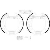 Brake Set- drum brakes HELLA - 8DB 355 005-091