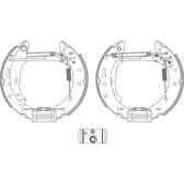 Brake Set- drum brakes HELLA - 8DB 355 005-121