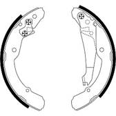 Brake Shoe Set HELLA - 8DB 355 001-691