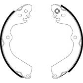 Brake Shoe Set HELLA - 8DB 355 022-111