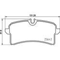 Bremsbelagsatz hinten HELLA - 8DB 355 025-571